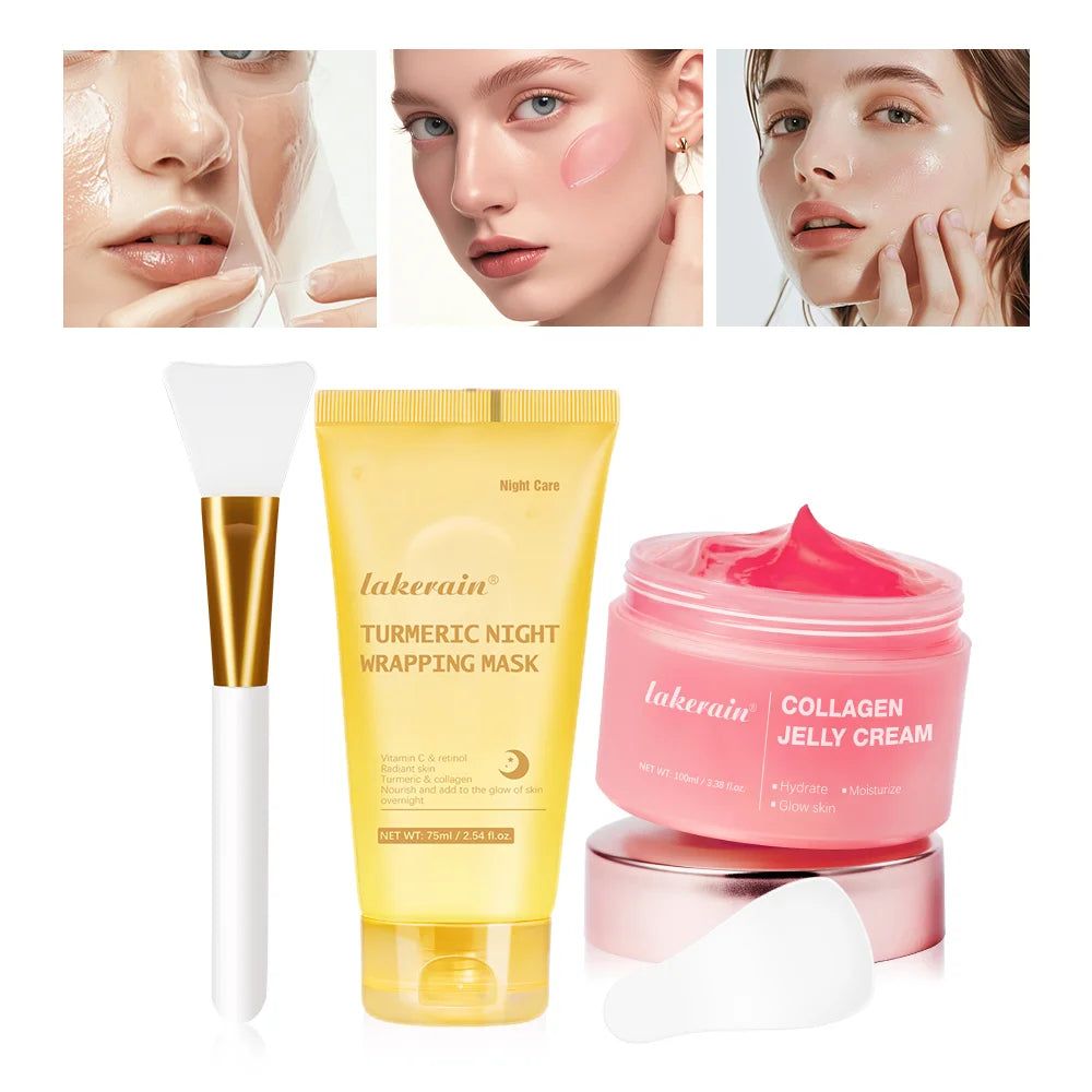 Gel Collagène – Masque de Nuit au Collagène Hydrolysé | Hydratant, Raffermissant & Éclatant