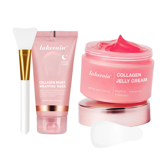 Gel Collagène – Masque de Nuit au Collagène Hydrolysé | Hydratant, Raffermissant & Éclatant