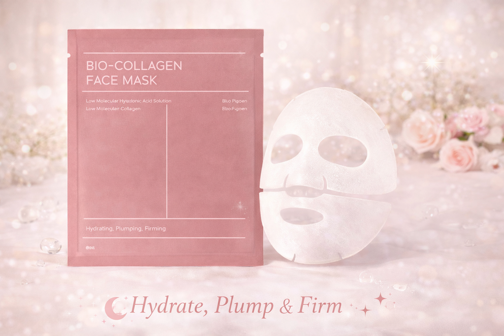 Masque Tissu Bio-Collagène – Hydratant, Repulpant & Éclat