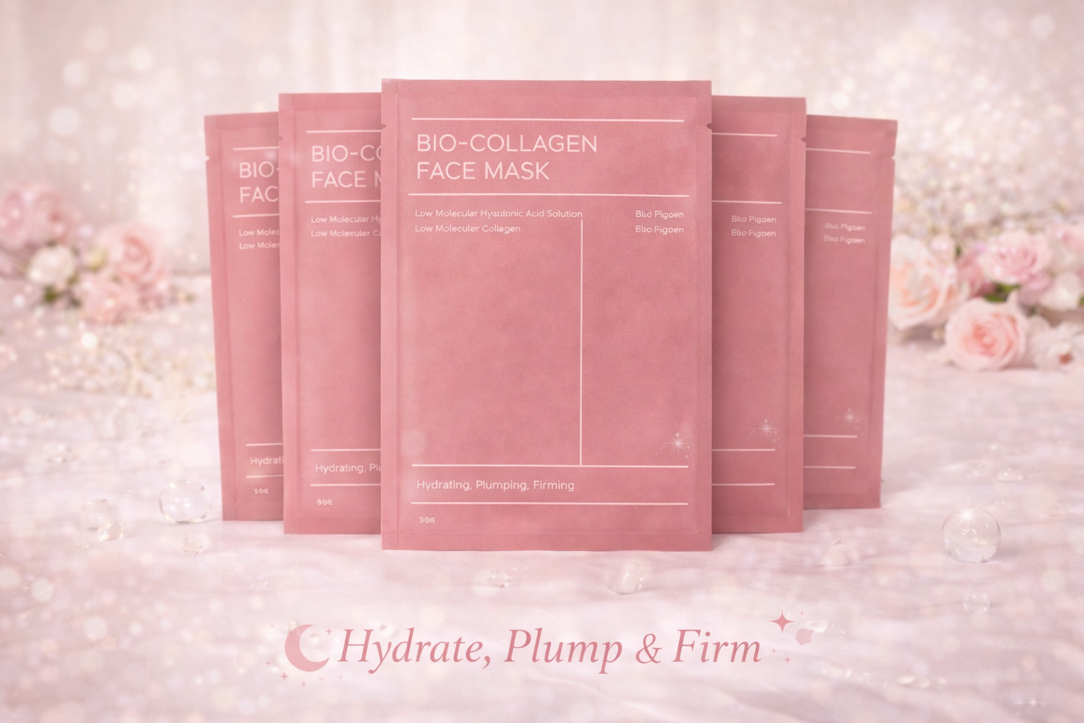 Masque Tissu Bio-Collagène – Hydratant, Repulpant & Éclat