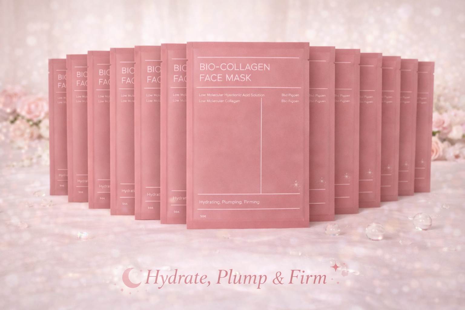 Masque Tissu Bio-Collagène – Hydratant, Repulpant & Éclat